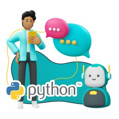 Умный чат-бот на Python - КИБЕРшкола программирования для детей, компьютерные курсы для школьников, начинающих и подростков - KIBERone г. Новокузнецк