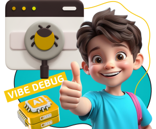 Тестирование & Vibe Debug. Охотники за багами - КИБЕРшкола программирования для детей, компьютерные курсы для школьников, начинающих и подростков - KIBERone г. Новокузнецк