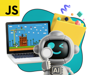 Язык программирования JavaScript + AI. Проектное обучение + геймификация + AI-помощники - КИБЕРшкола программирования для детей, компьютерные курсы для школьников, начинающих и подростков - KIBERone г. Новокузнецк